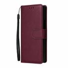 For Samsung Galaxy Z Fold6 5G Multifunctional Horizontal Flip Leather Phone Case with Three Card Slot(Wine Red) - 2