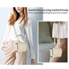 For Samsung Galaxy Z Flip4 VIETAO Rhombic Texture Wallet PU Phone Case with Long Lanyard(Beige) - 3