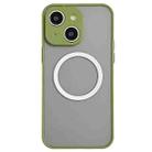 For iPhone 15 Plus Hawkeye Skin Feel MagSafe Phone Case(Army Green) - 1