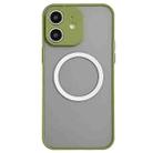 For iPhone 12 Hawkeye Skin Feel MagSafe Phone Case(Army Green) - 1