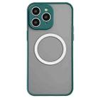 For iPhone 11 Pro Max Hawkeye Skin Feel MagSafe Phone Case(Dark Green) - 1