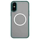 For iPhone XS / X Hawkeye Skin Feel MagSafe Phone Case(Dark Green) - 1