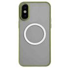 For iPhone XS / X Hawkeye Skin Feel MagSafe Phone Case(Army Green) - 1