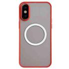 For iPhone XS / X Hawkeye Skin Feel MagSafe Phone Case(Red) - 1