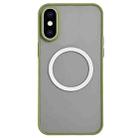 For iPhone XS Max Hawkeye Skin Feel MagSafe Phone Case(Army Green) - 1