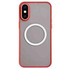 For iPhone XS Max Hawkeye Skin Feel MagSafe Phone Case(Red) - 1