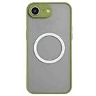 For iPhone 16e Hawkeye Skin Feel MagSafe Phone Case(Army Green) - 1