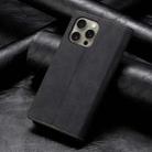 For iPhone 16 Pro Max Business Solid Color Magnetic RFID Leather Phone Case(Black) - 2