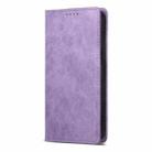 For iPhone 16 Pro Max Business Solid Color Magnetic RFID Leather Phone Case(Purple) - 3