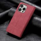 For iPhone 16 Pro Business Solid Color Magnetic RFID Leather Phone Case(Red) - 2