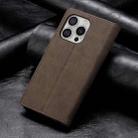 For iPhone 16 Pro Business Solid Color Magnetic RFID Leather Phone Case(Brown) - 2