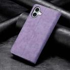 For iPhone 16 Plus Business Solid Color Magnetic RFID Leather Phone Case(Purple) - 2