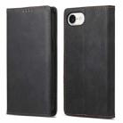 For iPhone SE 2024 Business Solid Color Magnetic RFID Leather Phone Case(Black) - 1