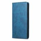 For iPhone SE 2024 Business Solid Color Magnetic RFID Leather Phone Case(Blue) - 3