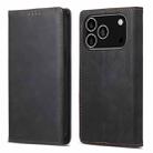 For iPhone 17 Pro Business Solid Color Magnetic RFID Leather Phone Case(Black) - 1