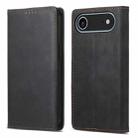 For iPhone 17 Air Business Solid Color Magnetic RFID Leather Phone Case(Black) - 1