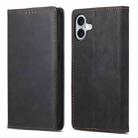 For iPhone 17 Business Solid Color Magnetic RFID Leather Phone Case(Black) - 1