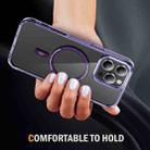 For iPhone 16 Pro Max Airbag Magsafe PC Hybrid TPU Phone Case(Clear Purple) - 3