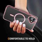 For iPhone 16 Plus Airbag Magsafe PC Hybrid TPU Phone Case(Clear Pink) - 3