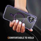 For iPhone 16 Plus Airbag Magsafe PC Hybrid TPU Phone Case(Clear Purple) - 3