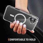 For iPhone 16 Plus Airbag Magsafe PC Hybrid TPU Phone Case(Transparent) - 3