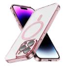 For iPhone 15 Pro Max Airbag Magsafe PC Hybrid TPU Phone Case(Clear Pink) - 1