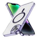 For iPhone 15 Plus Airbag Magsafe PC Hybrid TPU Phone Case(Clear Purple) - 1