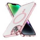 For iPhone 14 Plus Airbag Magsafe PC Hybrid TPU Phone Case(Clear Pink) - 1