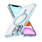 For iPhone 12 Airbag Magsafe PC Hybrid TPU Phone Case(Clear Blue) - 1