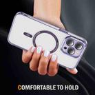For iPhone 11 Pro Max Airbag Magsafe PC Hybrid TPU Phone Case(Clear Purple) - 3