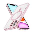 For iPhone 11 Airbag Magsafe PC Hybrid TPU Phone Case(Clear Pink) - 1