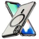 For iPhone X / XS Airbag Magsafe PC Hybrid TPU Phone Case(Clear Black) - 1