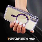 For iPhone X / XS Airbag Magsafe PC Hybrid TPU Phone Case(Clear Purple) - 3