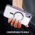 For iPhone XR Airbag Magsafe PC Hybrid TPU Phone Case(Clear Purple) - 3