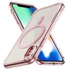 For iPhone XS Max Airbag Magsafe PC Hybrid TPU Phone Case(Clear Pink) - 1