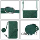 For Nokia C300 Crossbody 3D Embossed Flip Leather Phone Case(Green) - 3
