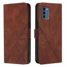 For Nokia C300 Crossbody 3D Embossed Flip Leather Phone Case(Brown) - 2