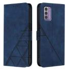 For Nokia G42 / G310 5G Crossbody 3D Embossed Flip Leather Phone Case(Blue) - 2