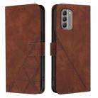 For Nokia G400 Crossbody 3D Embossed Flip Leather Phone Case(Brown) - 2