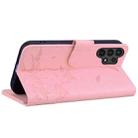 For Samsung Galaxy A13 4G / 5G Cute Cat Embossed Leather Phone Case(Pink) - 3