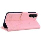 For Samsung Galaxy A35 5G Cute Cat Embossed Leather Phone Case(Pink) - 3