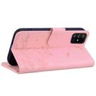 For Samsung Galaxy A51 4G Cute Cat Embossed Leather Phone Case(Pink) - 3