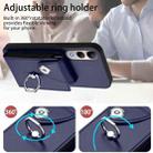 For vivo V50 Lite 5G Organ Card Bag Ring Holder Phone Case(Blue) - 3