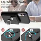 For vivo V50 Lite 5G Organ Card Bag Ring Holder Phone Case(Black) - 3