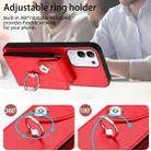 For vivo Y29 4G / T4x / Y300t / iQOO Z10x Organ Card Bag Ring Holder Phone Case(Red) - 3