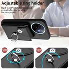 For vivo Y39 5G / Y300i Organ Card Bag Ring Holder Phone Case(Black) - 3