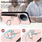 For vivo Y39 5G / Y300i Organ Card Bag Ring Holder Phone Case(Pink) - 3