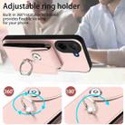 For Redmi A5 4G 171.7mm / Poco C71 Organ Card Bag Ring Holder Phone Case(Pink) - 3