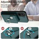 For Redmi A5 4G 171.7mm / Poco C71 Organ Card Bag Ring Holder Phone Case(Green) - 3