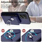 For Redmi Note 12 4G Global Organ Card Bag Ring Holder Phone Case(Blue) - 3